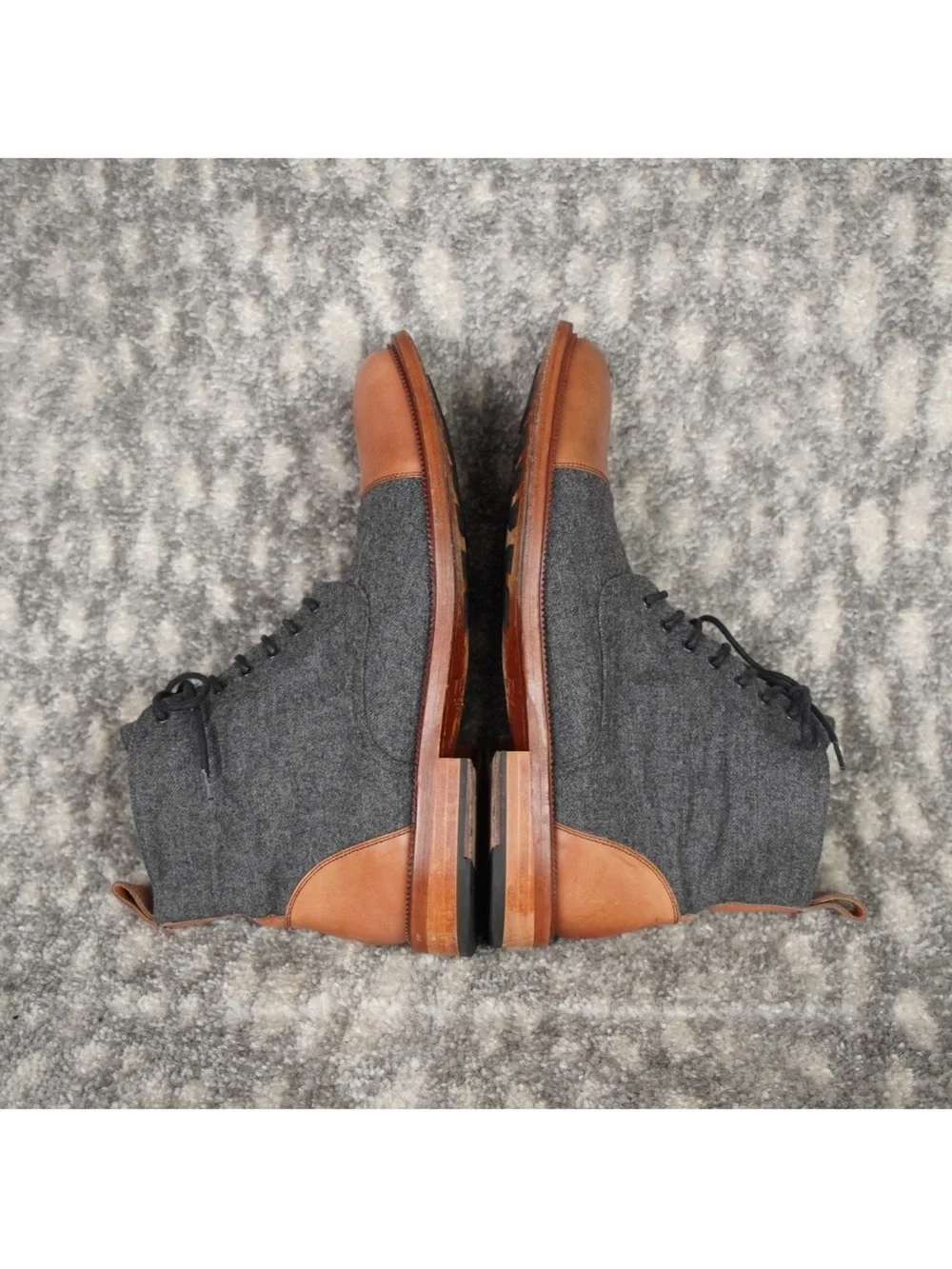 Taft The Jack Boot Mens EU42 Gray Brown Wool Calfskin Casual Handcrafted Spain